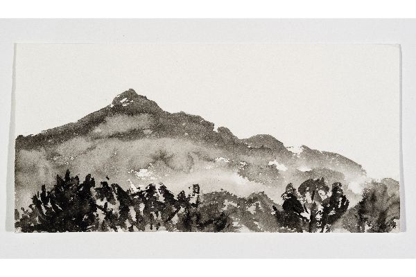 Making Space XXXVII, ink on Strathmore Watercolour, 12x6 in.